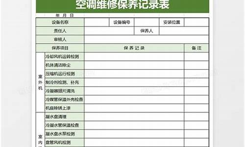 机房空调维修保养记录怎么写-机房空调维修保养记录