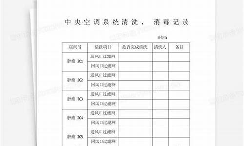 空调清洗保养记录范本大全-空调清洗保养记录范本